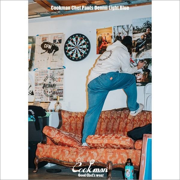 画像5: 【送料無料】COOKMAN クックマン Chef パンツ DENIM L.BLUE (5)