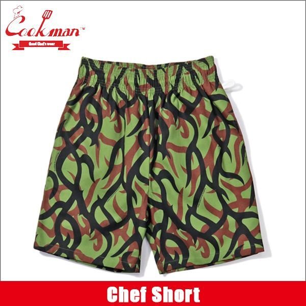 画像1: COOKMAN クックマン Chef ショーツ TRIBAL CAMO OLIVE (1)