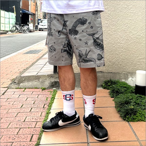 画像2: COOKMAN クックマン Chef ショーツ Old Tattoo GRAY (2)