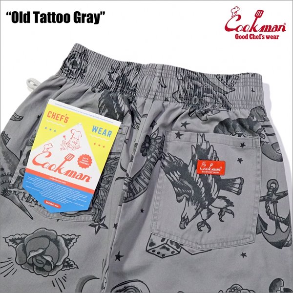画像4: COOKMAN クックマン Chef ショーツ Old Tattoo GRAY (4)
