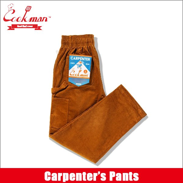 画像1: 【送料無料】COOKMAN クックマン Carpenter's パンツ Corduroy BROWN (1)