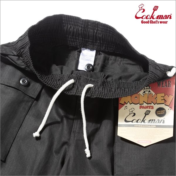 画像3: 【送料無料】COOKMAN クックマン Monkey パンツ Herringbone BLACK (3)