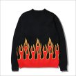 画像2: 【送料無料】COOKMAN クックマン Knitted Cardigan Flame BLACK (2)