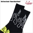 画像2: COOKMAN クックマン Rib Crew Socks Flame BLACK/BLACK (2)
