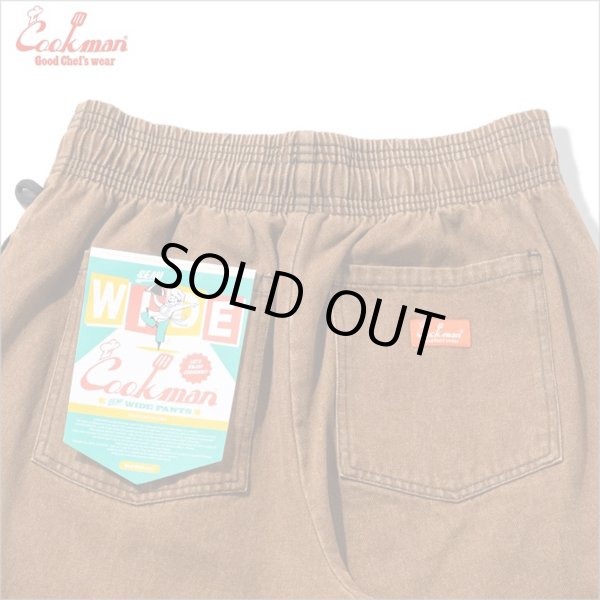 画像4: 【送料無料】COOKMAN クックマン Semiwide Chef パンツ DENIM BROWN (4)
