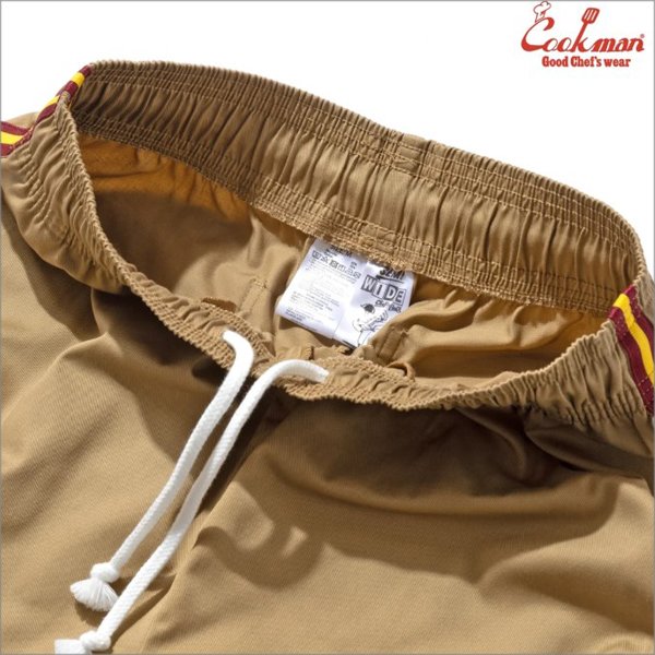 画像3: 【送料無料】COOKMAN クックマン Semiwide Chef パンツ Wienerschnitzel Side Line BEIGE (3)