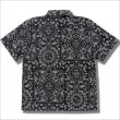 画像2: 【送料無料】COOKMAN クックマン S/Sワークシャツ Light Paisley BLACK (2)
