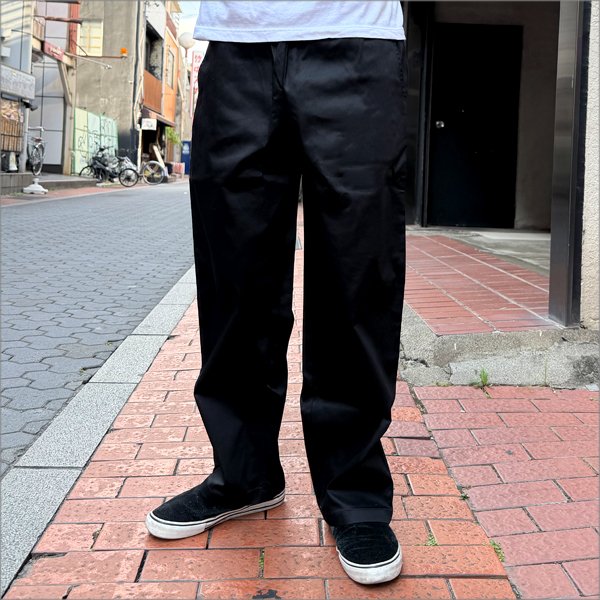 画像2: COOKMAN クックマン High-Wide Chef パンツ BLACK (2)