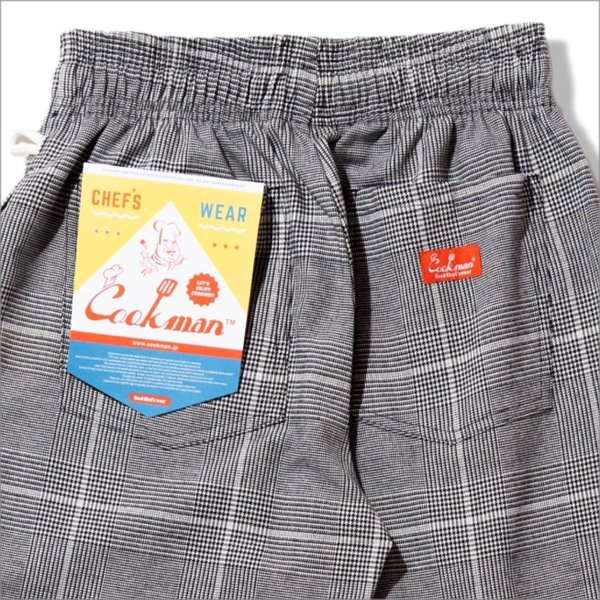 画像4: 【送料無料】COOKMAN クックマン Chef パンツ Glen Check BLACK (4)