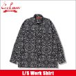 画像1: 【送料無料】COOKMAN クックマン L/Sワークシャツ Paisley BLACK (1)
