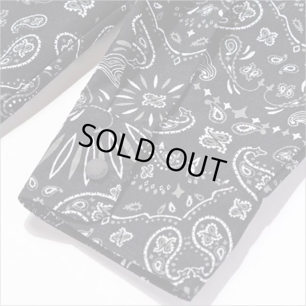 画像5: 【送料無料】COOKMAN クックマン L/Sワークシャツ Paisley BLACK (5)