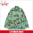 画像1: 【送料無料】COOKMAN クックマン L/Sワークシャツ Western L.BLUE (1)