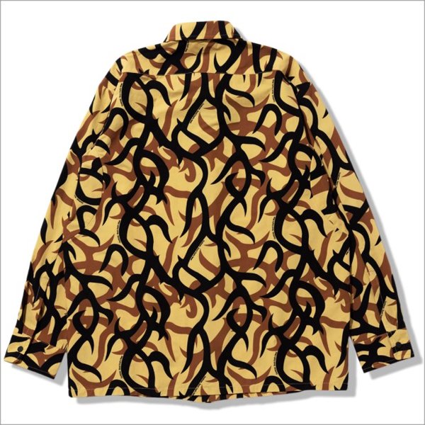 画像2: 【送料無料】COOKMAN クックマン L/Sワークシャツ Tribal Camo BEIGE (2)