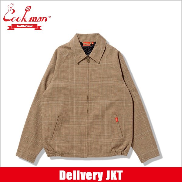 画像1: 【送料無料】COOKMAN クックマン Delivery JKT With Lining Glen Check BROWN (1)