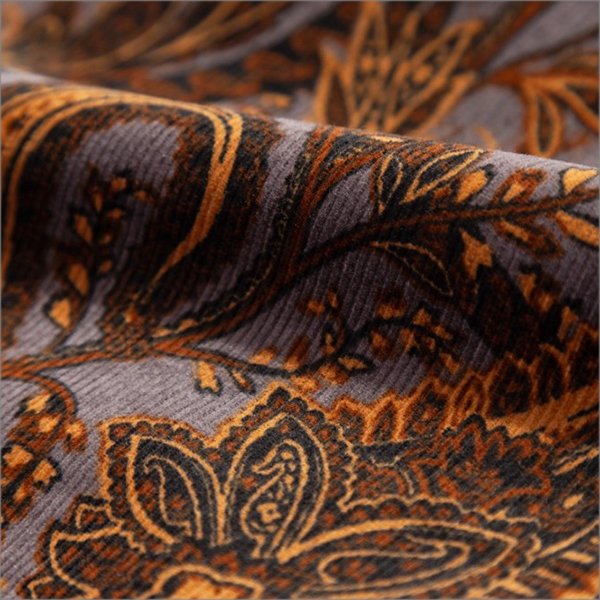 画像5: 【送料無料】COOKMAN クックマン Semiwide Chef パンツ コーデュロイ Paisley BROWN (5)