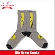 画像1: COOKMAN クックマン Rib Crew Socks Lightning Gray (1)