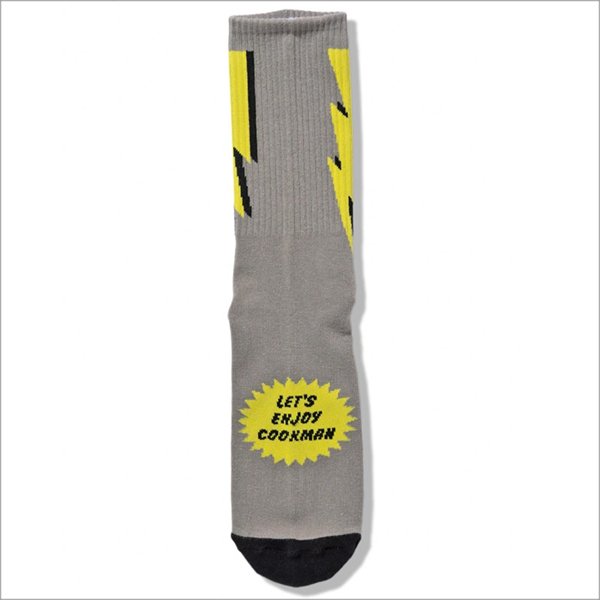 画像3: COOKMAN クックマン Rib Crew Socks Lightning Gray (3)