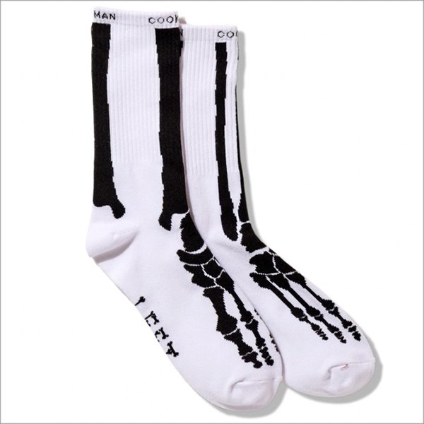画像2: COOKMAN クックマン Rib Crew Socks Bone White (2)