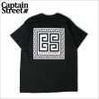 画像1: 【30%OFF】CAPTAIN STREET Paisley RMN Tシャツ BLACK キャプテンストリート (1)