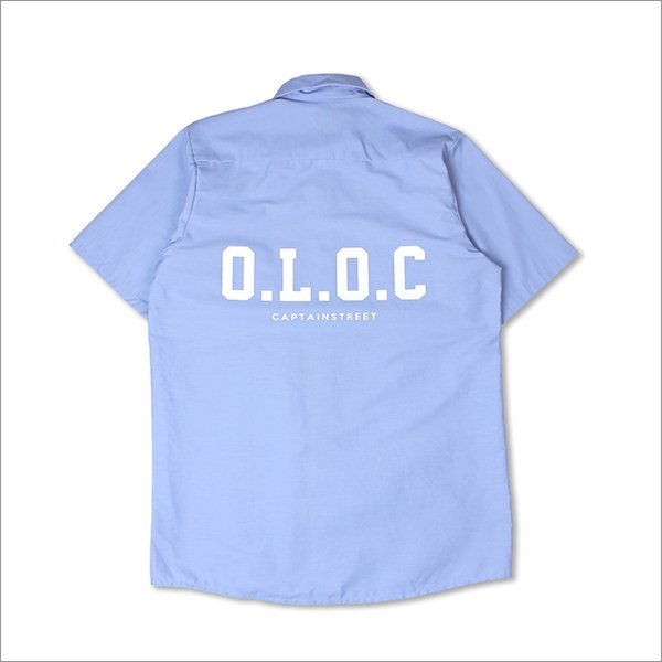 画像2: 【50%OFF】CAPTAIN STREET O.L.O.C S/Sワークシャツ L.BLUE キャプテンストリート (2)