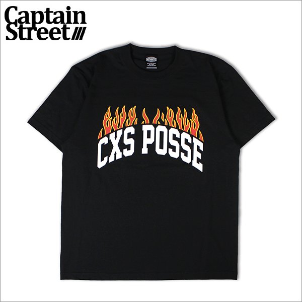 画像1: CAPTAIN STREET Burning Tシャツ BLACK キャプテンストリート (1)