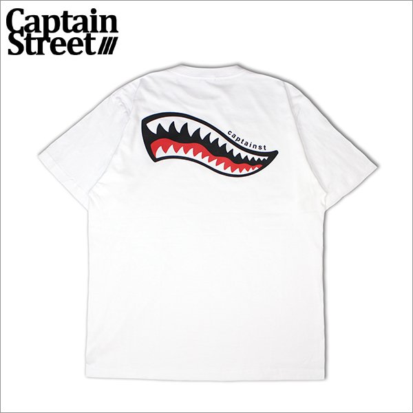 画像1: CAPTAIN STREET Shark Mouth Tシャツ WHITE キャプテンストリート (1)