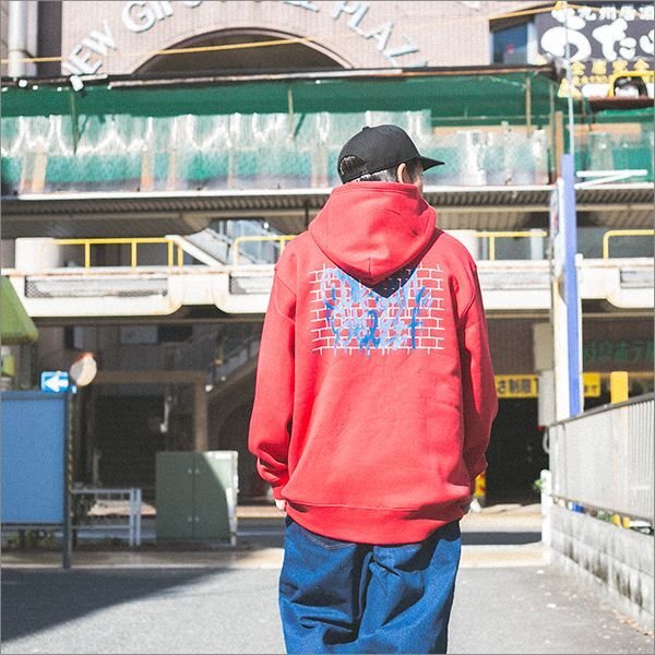 画像6: 【20％OFF】【送料無料】CAPTAIN STREET Wall P/Oパーカー RED キャプテンストリート (6)