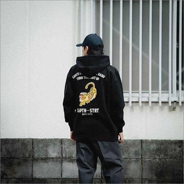 画像3: 【20%OFF】【送料無料】CAPTAIN STREET VT P/Oパーカー BLACK キャプテンストリート (3)