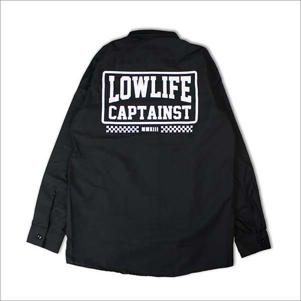画像2: 【40%OFF】CAPTAIN STREET LOW LIFE L/S ワークシャツ BLACK キャプテンストリート (2)