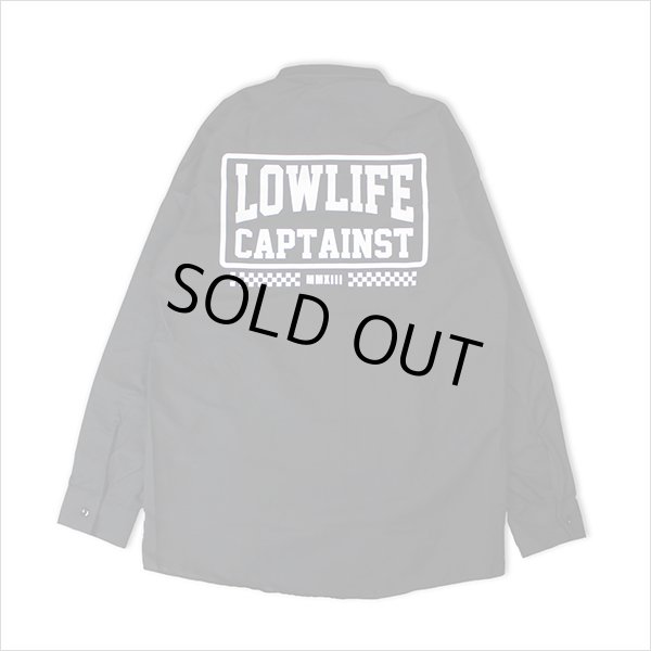 画像2: 【50％OFF】CAPTAIN STREET LOW LIFE L/S ワークシャツ BLACK キャプテンストリート (2)