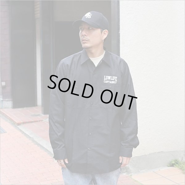 画像3: 【50％OFF】CAPTAIN STREET LOW LIFE L/S ワークシャツ BLACK キャプテンストリート (3)