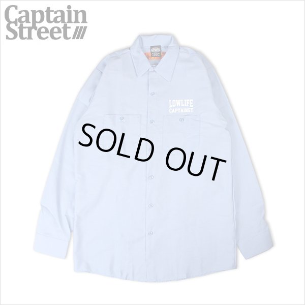 画像1: 【50％OFF】CAPTAIN STREET LOW LIFE L/S ワークシャツ L.BLUE キャプテンストリート (1)