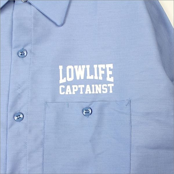 画像4: 【40％OFF】CAPTAIN STREET LOW LIFE L/S ワークシャツ L.BLUE キャプテンストリート (4)