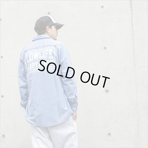 画像7: 【50％OFF】CAPTAIN STREET LOW LIFE L/S ワークシャツ L.BLUE キャプテンストリート (7)