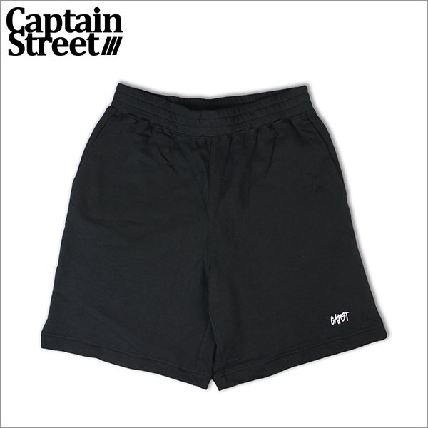 画像1: 【送料無料】CAPTAIN STREET EMB CAPST スウェットショーツ BLACK キャプテンストリート (1)