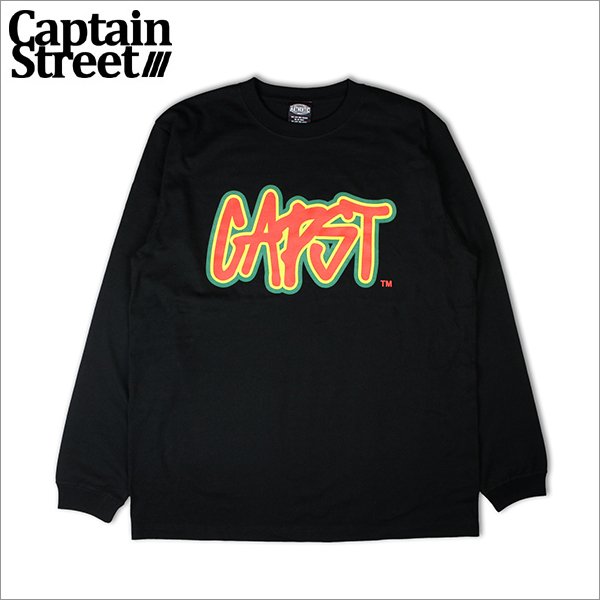 画像1: CAPTAIN STREET Rasta CAPST L/S Tシャツ BLACK キャプテンストリート (1)