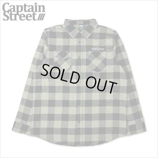 画像1: 【送料無料】CAPTAIN STREET CAPTAINST CHECK L/S シャツ OLIVE キャプテンストリート (1)