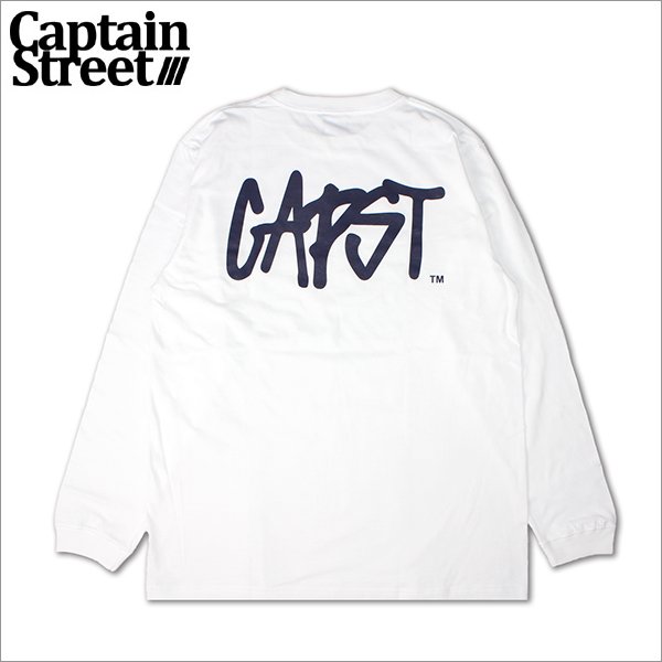 画像1: CAPTAIN STREET CAPST Logo L/S Tシャツ WHITE キャプテンストリート (1)