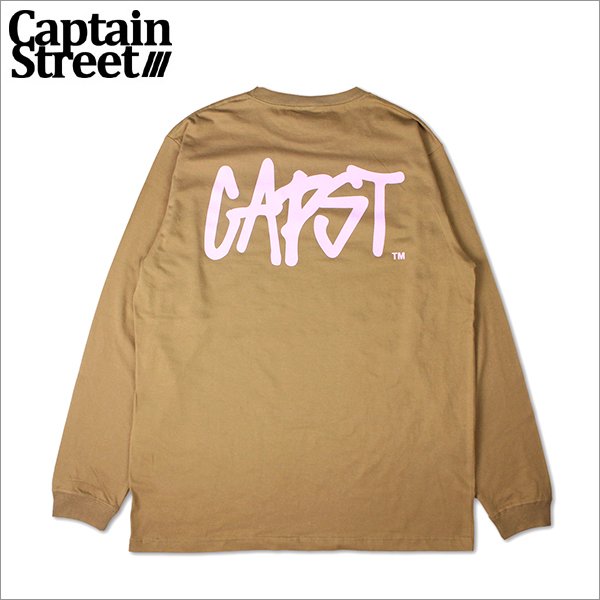 画像1: CAPTAIN STREET CAPST Logo L/S Tシャツ CAMEL キャプテンストリート (1)