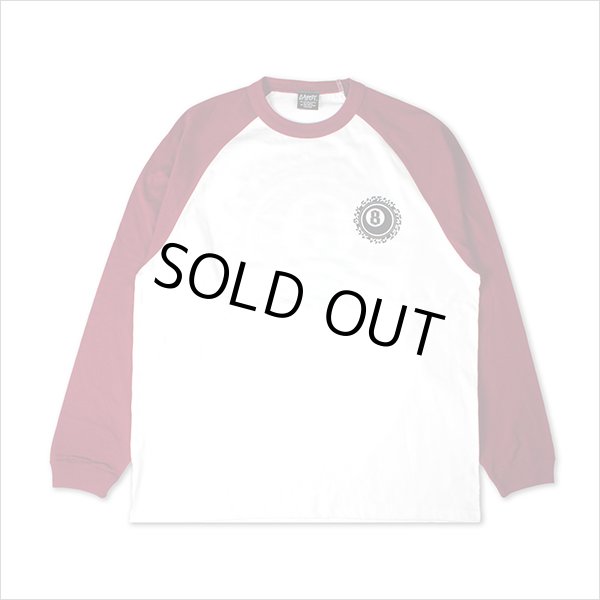 画像2: CAPTAIN STREET 8Ball Raglan L/S Tシャツ BURGUNDY キャプテンストリート (2)