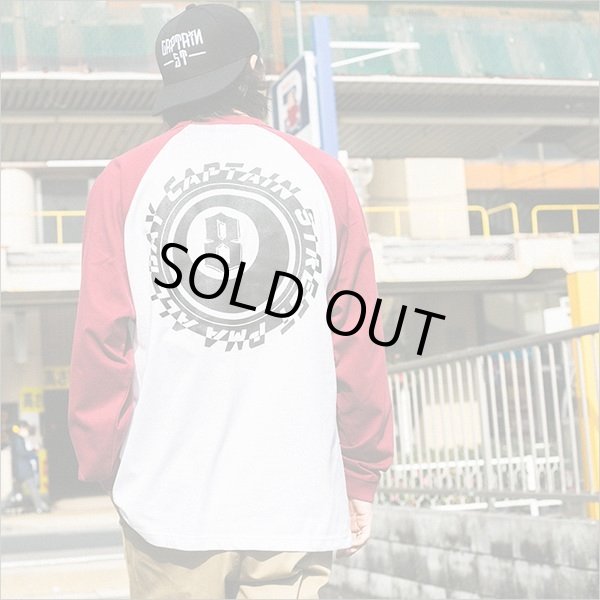 画像3: CAPTAIN STREET 8Ball Raglan L/S Tシャツ BURGUNDY キャプテンストリート (3)