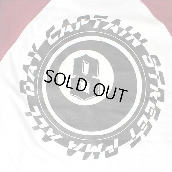 画像5: CAPTAIN STREET 8Ball Raglan L/S Tシャツ BURGUNDY キャプテンストリート (5)