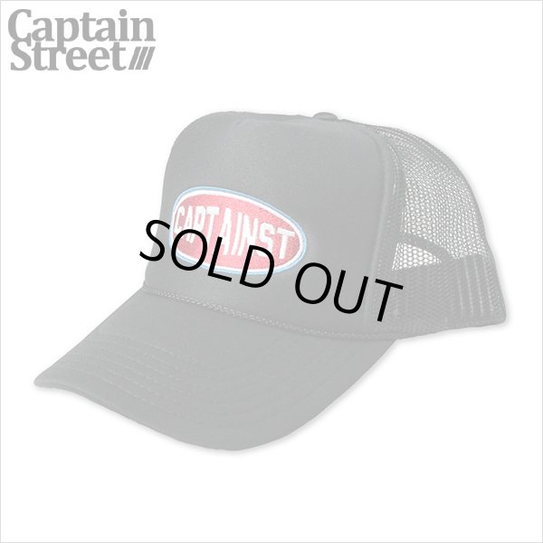 画像1: 【20％OFF】CAPTAIN STREET Oval Logo メッシュキャップ BLACK キャプテンストリート (1)