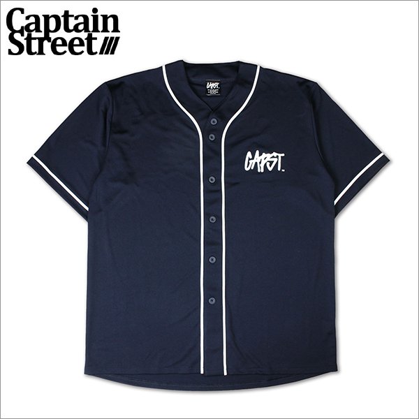 画像1: CAPTAIN STREET CAPST Logo ベースボールシャツ NAVY キャプテンストリート (1)