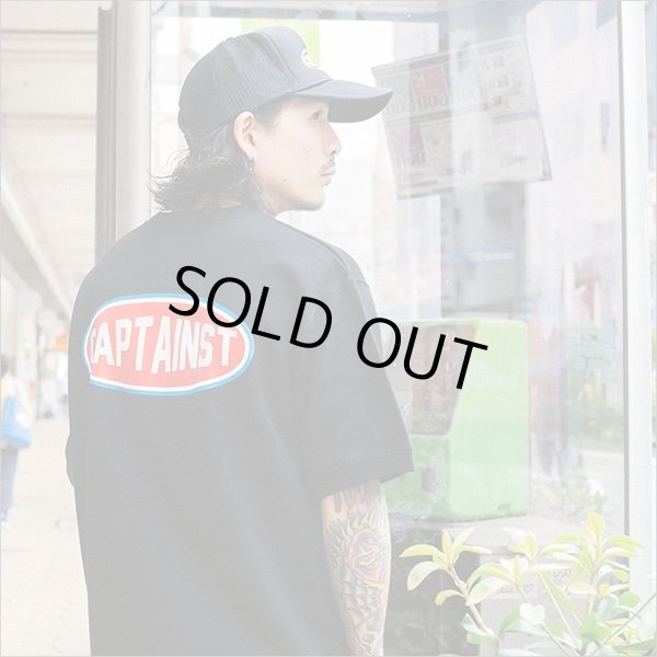 画像4: 【20%OFF】【送料無料】CAPTAIN STREET Oval Logo スウェットTシャツ BLACK キャプテンストリート  (4)
