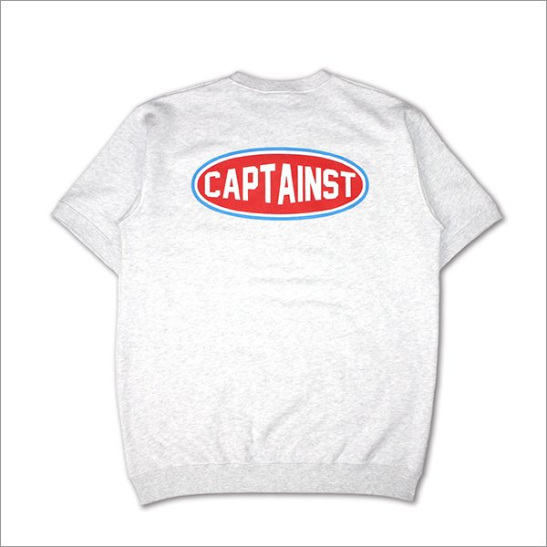 画像2: 【20%OFF】【送料無料】CAPTAIN STREET Oval Logo スウェットTシャツ ASH キャプテンストリート (2)