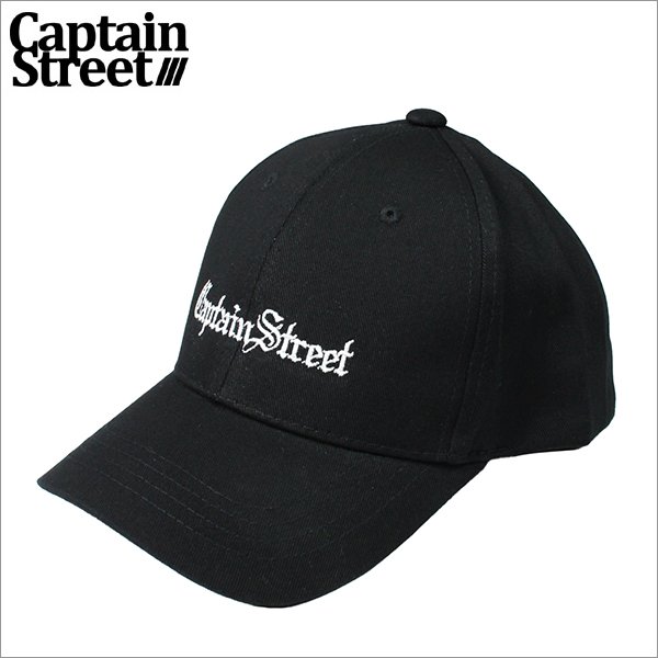 画像1: CAPTAIN STREET Old English キャップ BLACK キャプテンストリート (1)