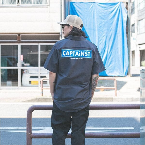 画像4: 【20%OFF】【送料無料】CAPTAIN STREET RS S/Sワークシャツ CHARCOAL キャプテンストリート (4)