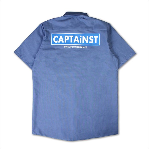 画像2: 【送料無料】CAPTAIN STREET RS S/Sワークシャツ BLUE キャプテンストリート (2)