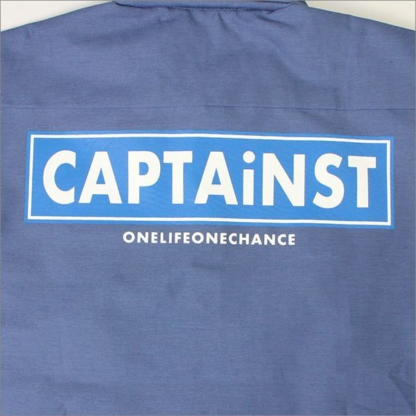 画像6: 【送料無料】CAPTAIN STREET RS S/Sワークシャツ BLUE キャプテンストリート (6)